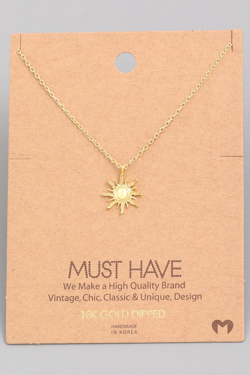 Mini Sun Pendant Necklace