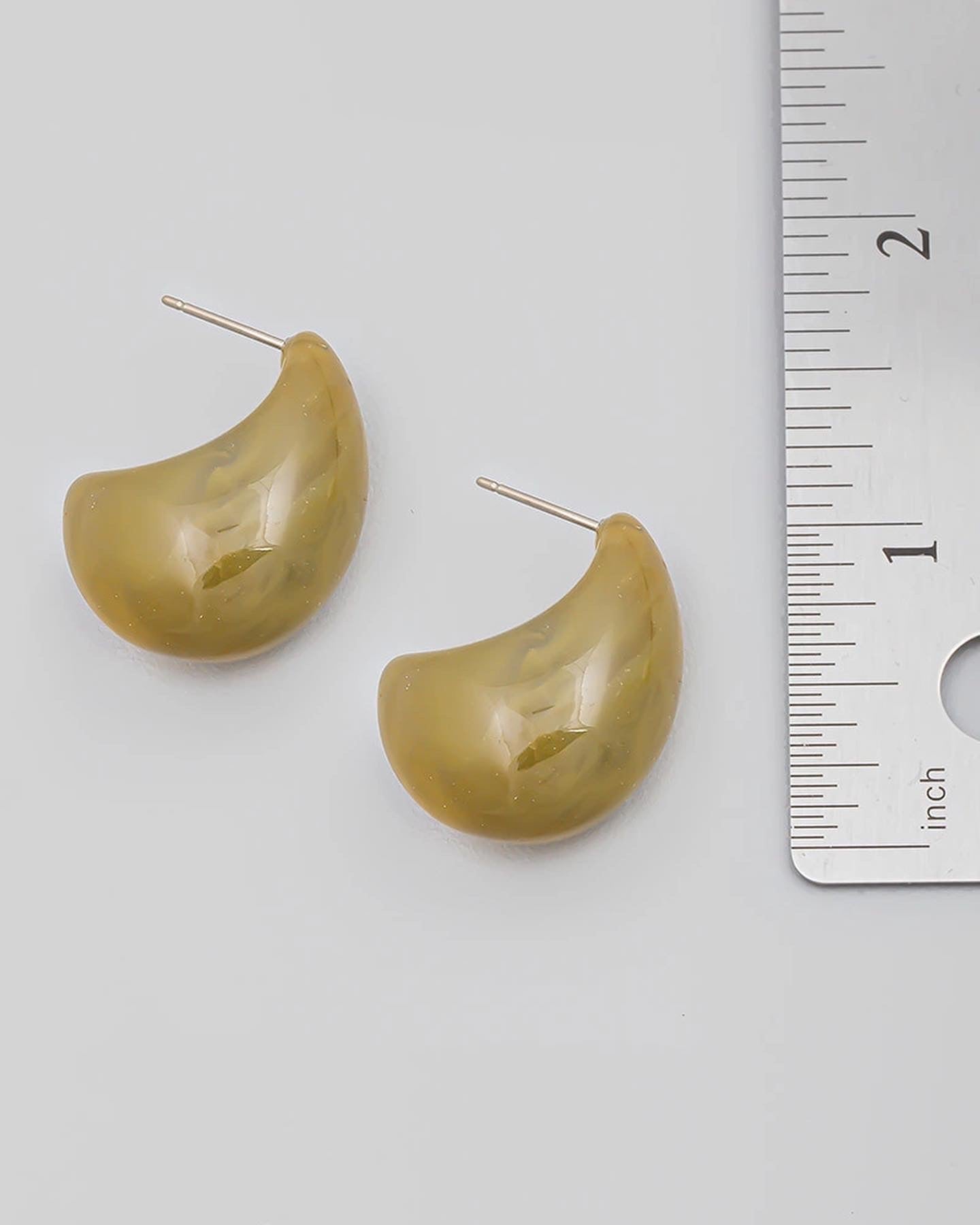 Oval Acetate Stud Earrings