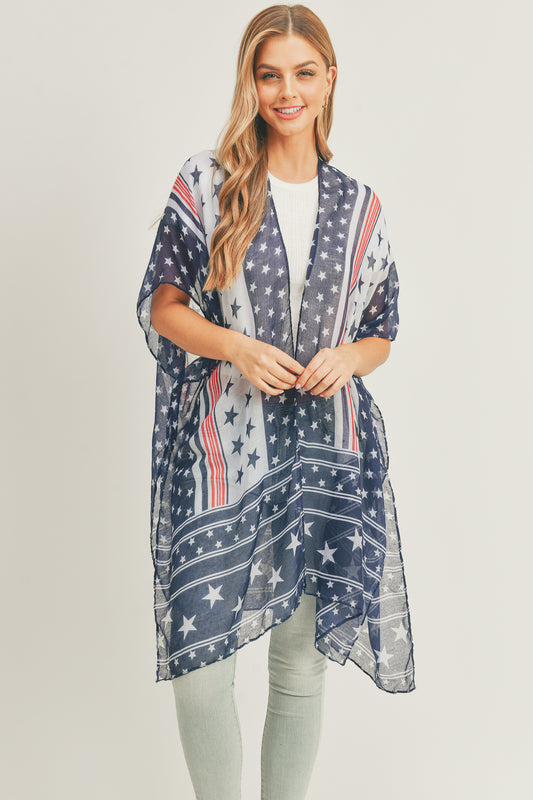 Multi Star Flag Kimono