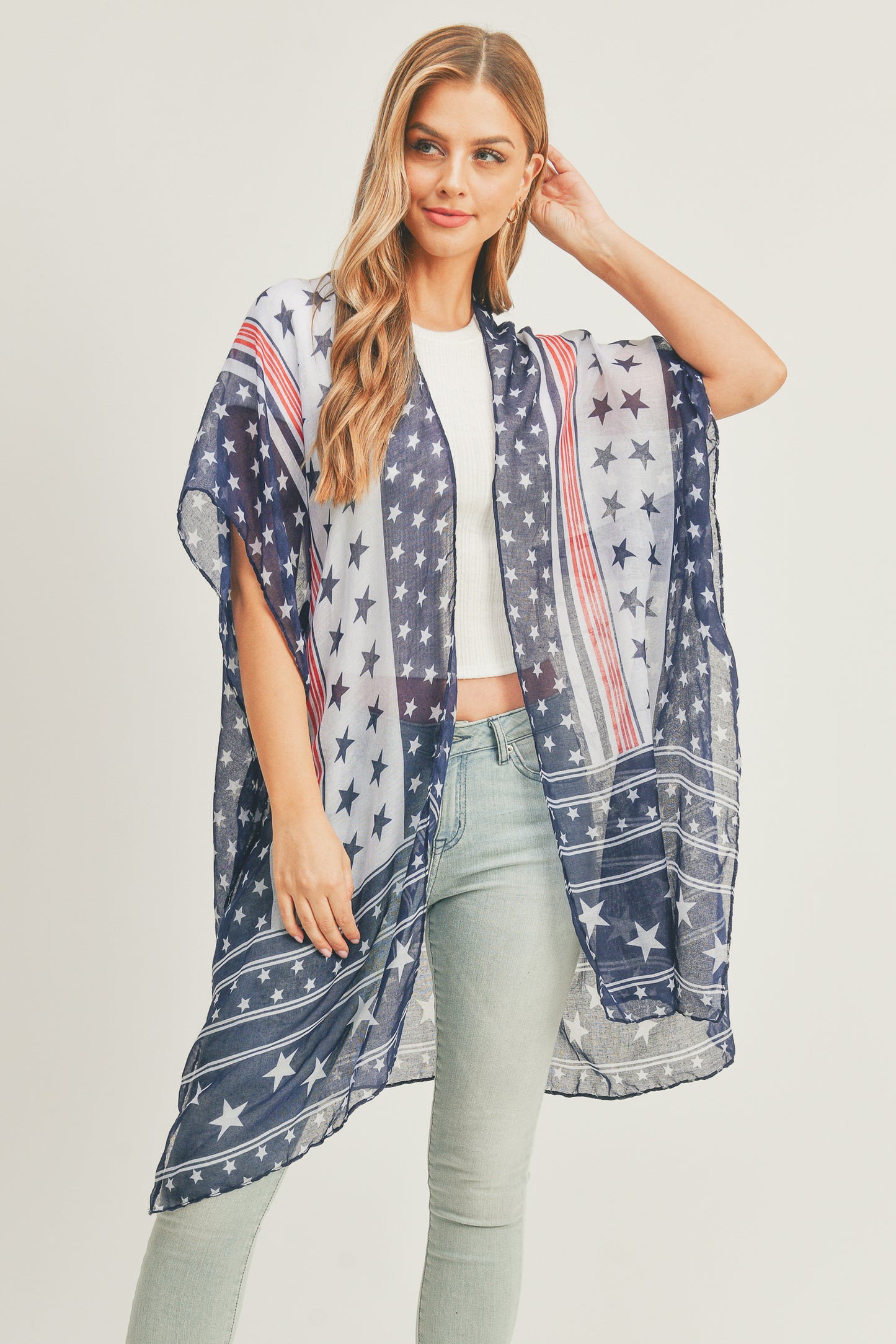 Multi Star Flag Kimono