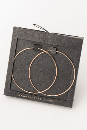 Skinny 60mm Hoop Earrings